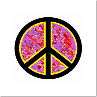 peace pink pop art 1 Posters and Art